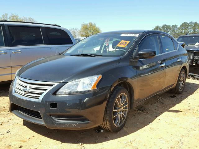 1N4AB7AP6DN908650 - 2013 NISSAN SENTRA S BLACK photo 2