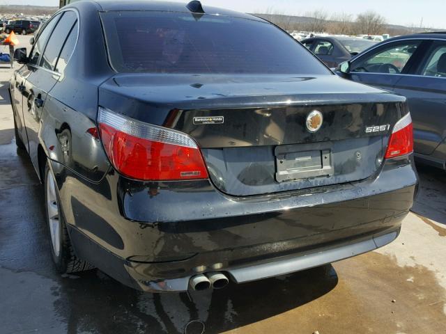 WBANA53515CR73530 - 2005 BMW 525 I BLACK photo 3