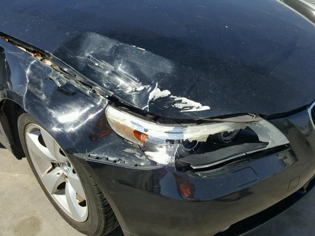 WBANA53515CR73530 - 2005 BMW 525 I BLACK photo 9