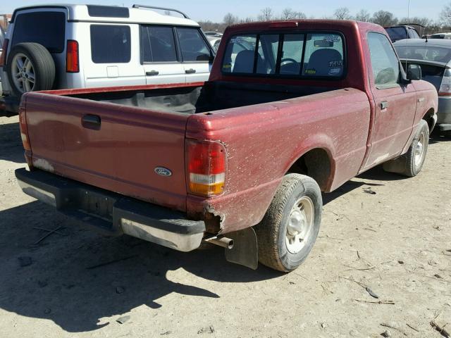 1FTCR10A5VTA83710 - 1997 FORD RANGER RED photo 4