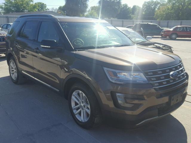 1FM5K7D88GGA17862 - 2016 FORD EXPLORER X BROWN photo 1