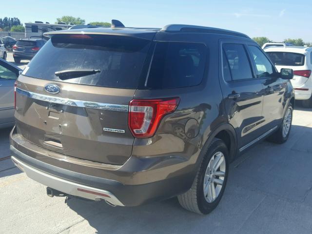 1FM5K7D88GGA17862 - 2016 FORD EXPLORER X BROWN photo 4