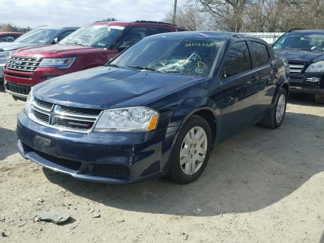 1C3CDZAB5DN631278 - 2013 DODGE AVENGER SE BLUE photo 2