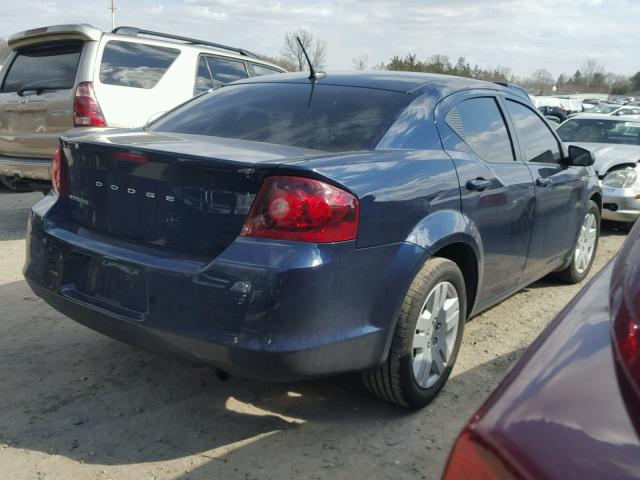 1C3CDZAB5DN631278 - 2013 DODGE AVENGER SE BLUE photo 4