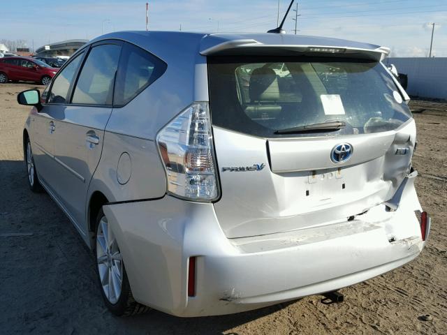 JTDZN3EU4C3124362 - 2012 TOYOTA PRIUS V SILVER photo 3