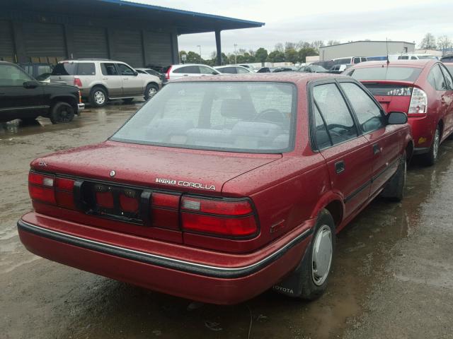 1NXAE94A8MZ217433 - 1991 TOYOTA COROLLA DL MAROON photo 4