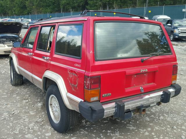 1J4FJ78S4PL501935 - 1993 JEEP CHEROKEE C RED photo 3