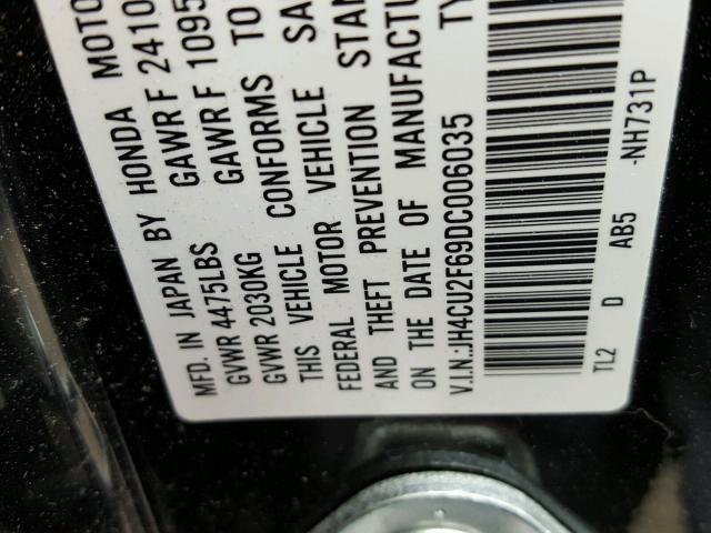 JH4CU2F69DC006035 - 2013 ACURA TSX TECH BLACK photo 10