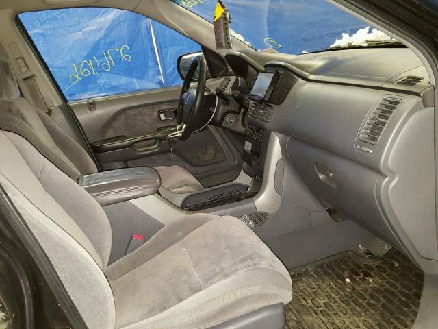 2HKYF18453H572817 - 2003 HONDA PILOT EX BLUE photo 5