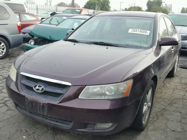 5NPEU46F76H008072 - 2006 HYUNDAI SONATA GLS PURPLE photo 2