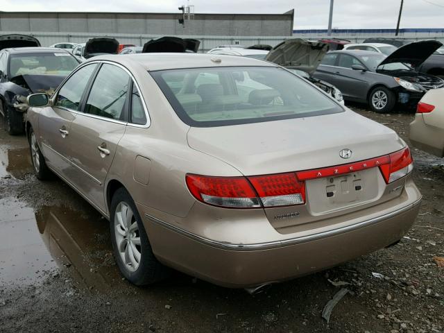 KMHFC46F37A211777 - 2007 HYUNDAI AZERA SE BEIGE photo 3