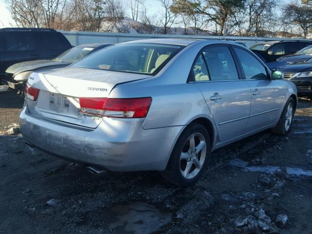 5NPEU46FX6H052163 - 2006 HYUNDAI SONATA GLS SILVER photo 4