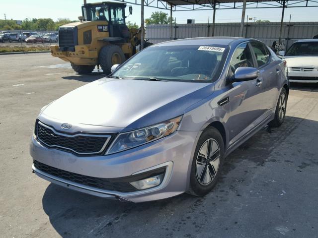 KNAGM4ADXB5004538 - 2011 KIA OPTIMA HYB GRAY photo 2