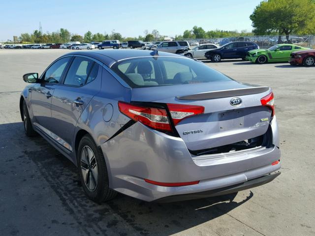 KNAGM4ADXB5004538 - 2011 KIA OPTIMA HYB GRAY photo 3