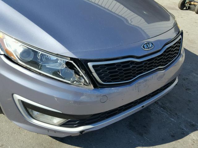 KNAGM4ADXB5004538 - 2011 KIA OPTIMA HYB GRAY photo 9