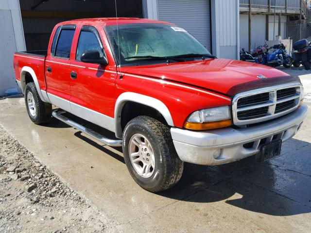 1D7HG48NX4S642795 - 2004 DODGE DAKOTA QUA RED photo 1