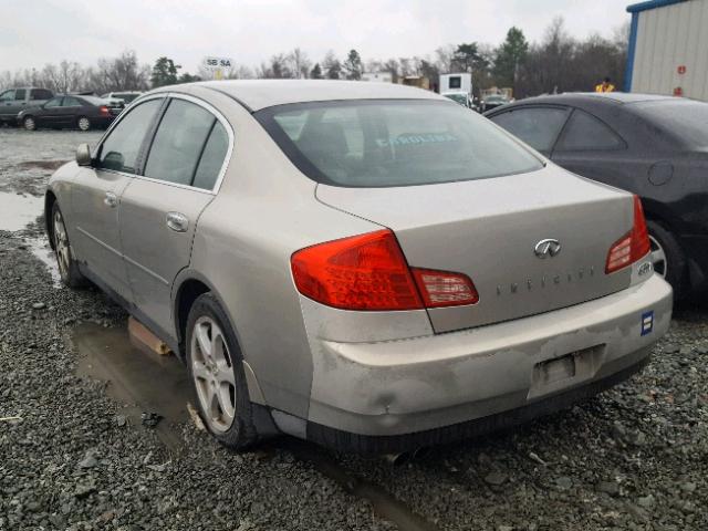 JNKCV51F24M700663 - 2004 INFINITI G35 BEIGE photo 3