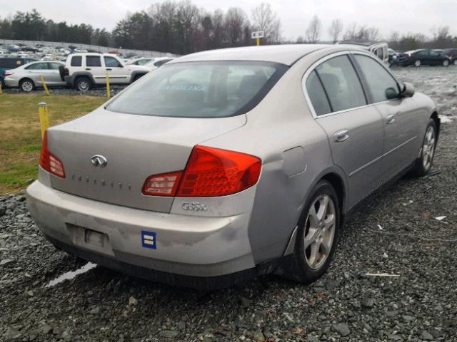 JNKCV51F24M700663 - 2004 INFINITI G35 BEIGE photo 4