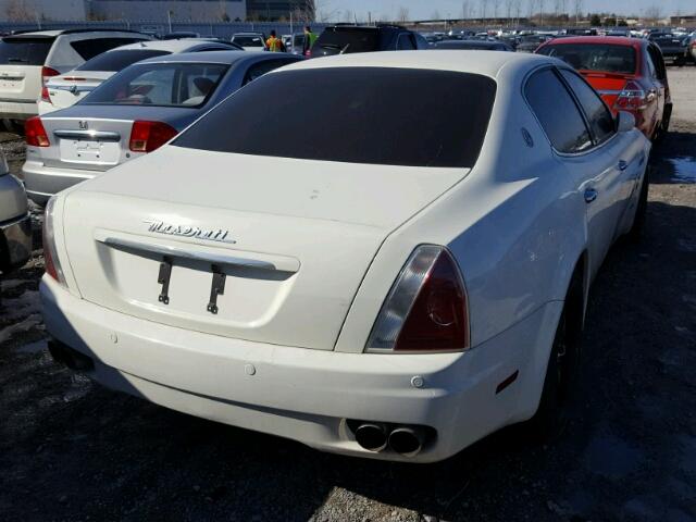 ZAMCE39A960024362 - 2006 MASERATI QUATTROPOR WHITE photo 4