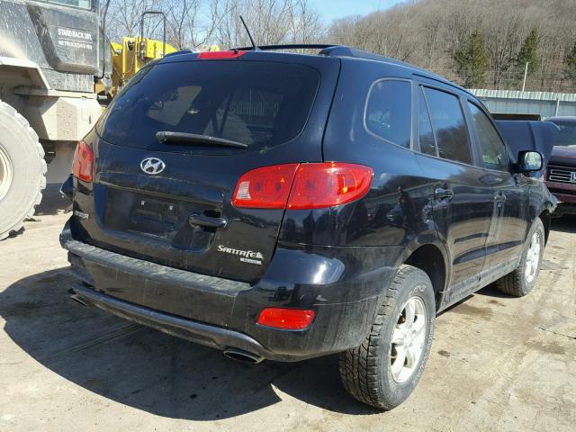 KM8SG73D67U128575 - 2007 HYUNDAI SANTA FE G BLACK photo 4