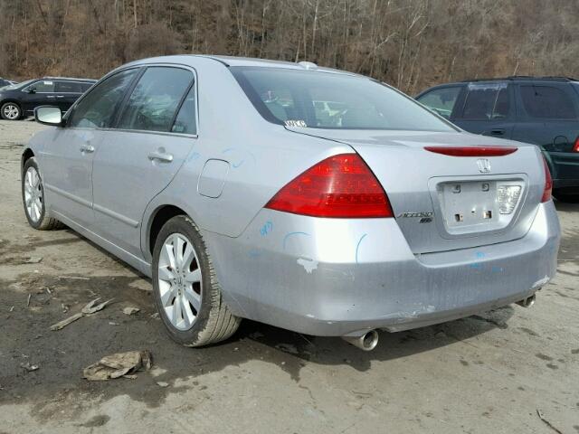 1HGCM66597A037464 - 2007 HONDA ACCORD EX SILVER photo 3