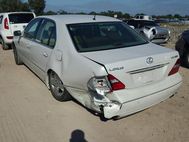 JTHBN36F155007989 - 2005 LEXUS LS 430 SILVER photo 3