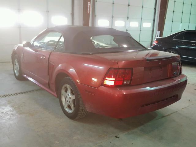 1FAFP444X1F111220 - 2001 FORD MUSTANG RED photo 3