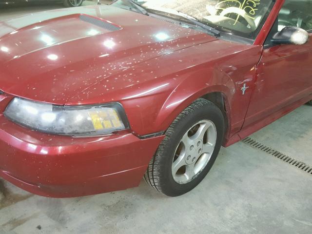 1FAFP444X1F111220 - 2001 FORD MUSTANG RED photo 9