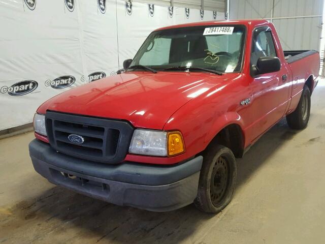 1FTYR10D35PB07415 - 2005 FORD RANGER RED photo 2