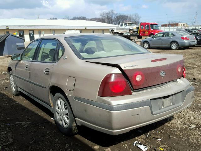 2G1WF52E119198764 - 2001 CHEVROLET IMPALA TAN photo 3