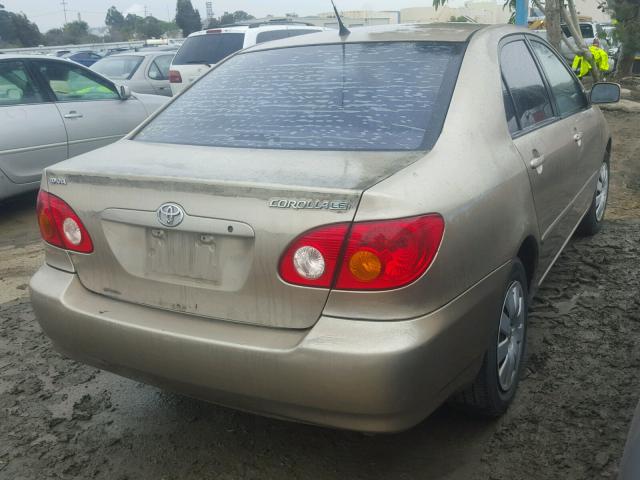 1NXBR32E24Z313649 - 2004 TOYOTA COROLLA CE GOLD photo 4