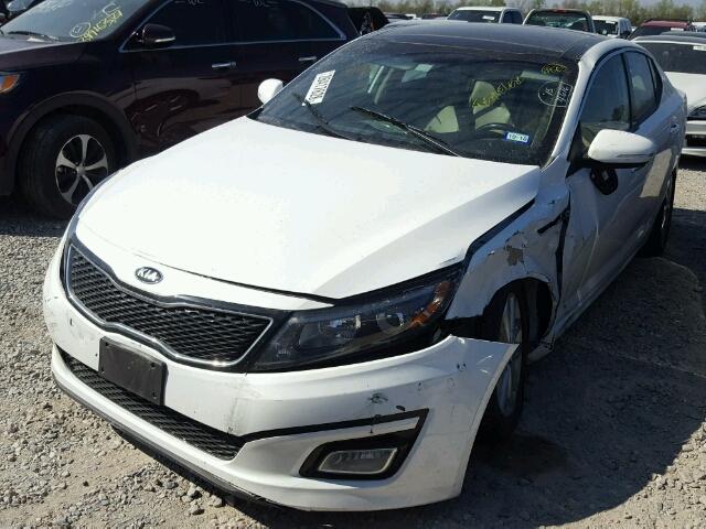 5XXGN4A76FG424616 - 2015 KIA OPTIMA EX WHITE photo 2