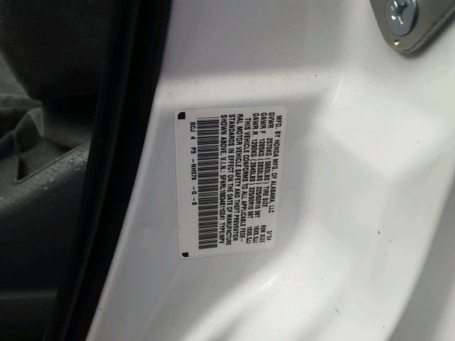 5FNRL18834B110241 - 2004 HONDA ODYSSEY EX WHITE photo 10