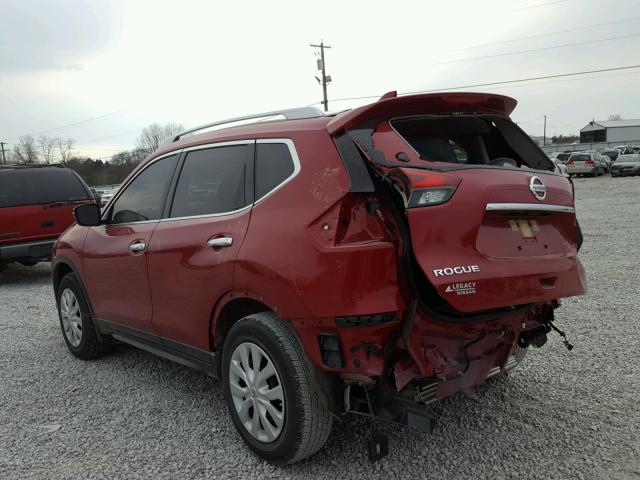 JN8AT2MVXHW276731 - 2017 NISSAN ROGUE S RED photo 3