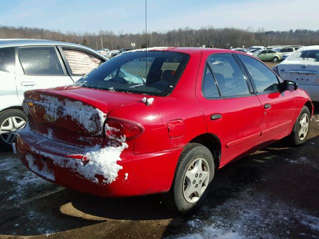 1G1JC52F547268767 - 2004 CHEVROLET CAVALIER RED photo 4