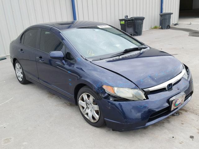 1HGFA16557L079370 - 2007 HONDA CIVIC LX BLUE photo 1