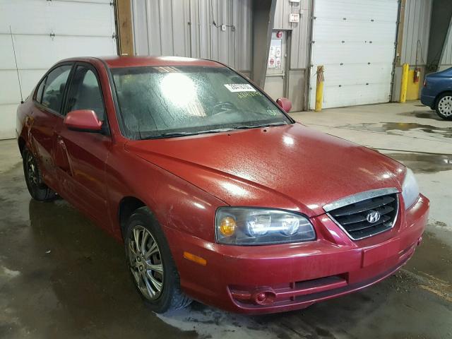 KMHDN46D24U801513 - 2004 HYUNDAI ELANTRA GL RED photo 1