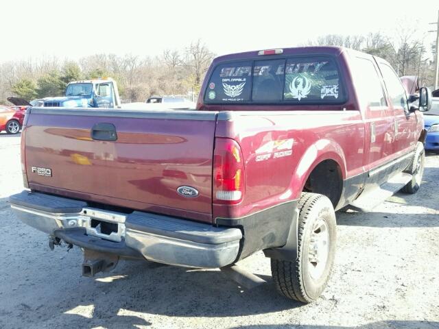 1FTNW21F1XEE86480 - 1999 FORD F250 SUPER RED photo 4