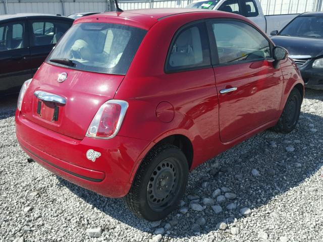 3C3CFFAR5CT108900 - 2012 FIAT 500 POP RED photo 4