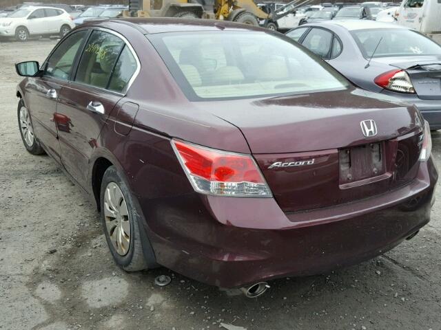 5KBCP3F8XAB010689 - 2010 HONDA ACCORD EXL MAROON photo 3