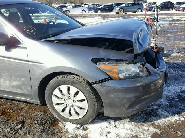 1HGCP2F34BA002855 - 2011 HONDA ACCORD LX GRAY photo 9