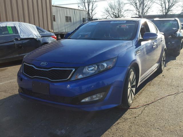 KNAGR4A63B5133580 - 2011 KIA OPTIMA SX BLUE photo 2