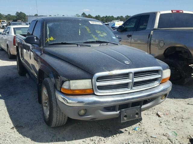 1D7GL42K74S654151 - 2004 DODGE DAKOTA SLT BLACK photo 1