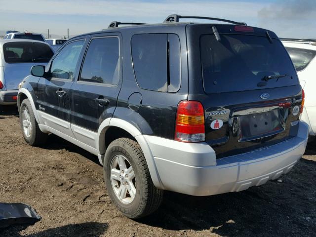 1FMCU95H66KA14014 - 2006 FORD ESCAPE HEV BLACK photo 3