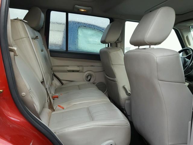 1J8HG58N26C306144 - 2006 JEEP COMMANDER RED photo 6
