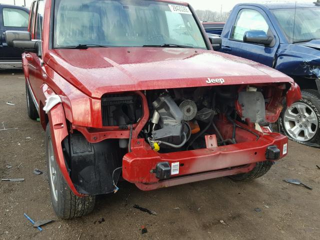 1J8HG58N26C306144 - 2006 JEEP COMMANDER RED photo 9