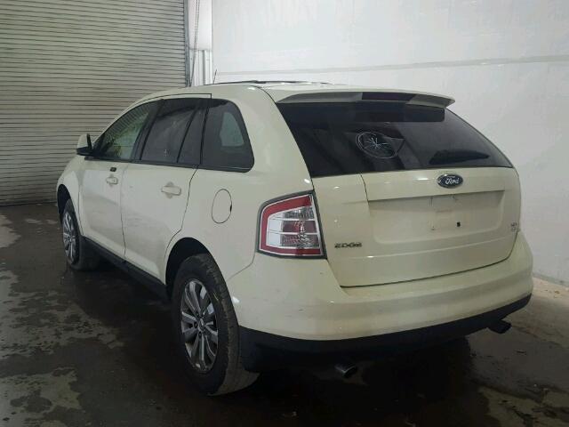 2FMDK48C67BA96044 - 2007 FORD EDGE SEL WHITE photo 3