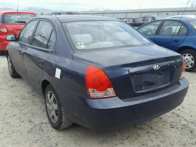 KMHDN46D44U808463 - 2004 HYUNDAI ELANTRA GL BLUE photo 3