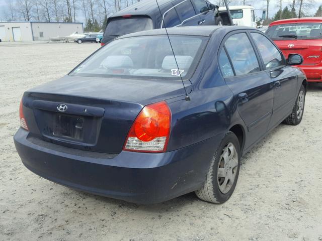 KMHDN46D44U808463 - 2004 HYUNDAI ELANTRA GL BLUE photo 4