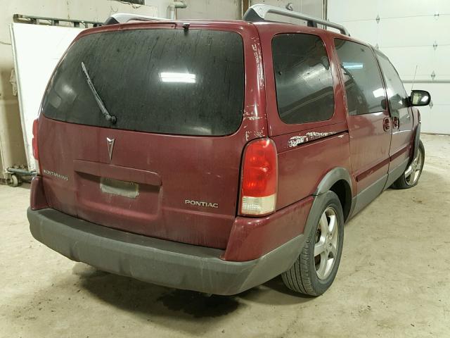 1GMDV33LX5D220378 - 2005 PONTIAC MONTANA SV BURGUNDY photo 4